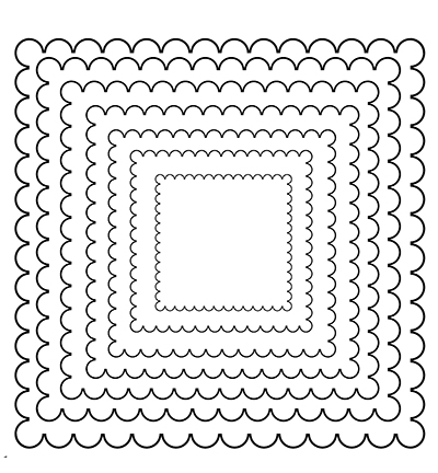 CCC51 - C.C.Designs - Scalloped Squares - Formes de base
