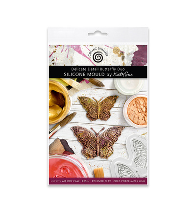 CE0148-CS - Katy Sue Designs - Moule en silicone - Delicate Detail Butterfly Duo - 