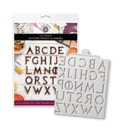DM0052-CS - Cosmic Shimmer - Moule en silicone Alphabet Effet Fer - 
