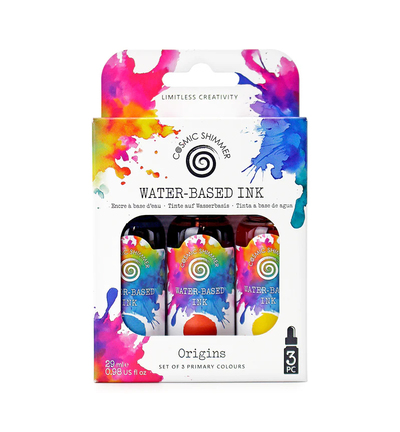 55-IKB001-S3 - Cosmic Shimmer - Set d'encres a base d'eau - Origins Primary Colours - 