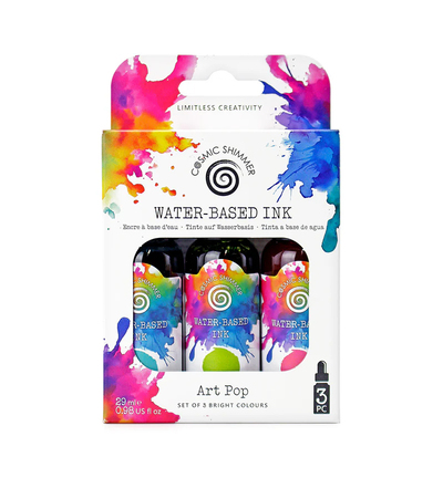 55-IKB002-S3 - Cosmic Shimmer - Set d'encres a base d'eau - Art Pop Bright Colours - 
