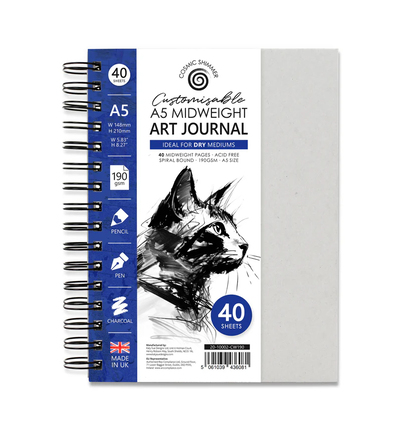 20-10002-CW190 - Cosmic Shimmer - Journal artistique personnalisable - Midweight A5 190 gsm - 