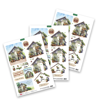 11-DCD747 - Katy Sue Designs - Decoupage pre-decoupe - The Potting Shed - 