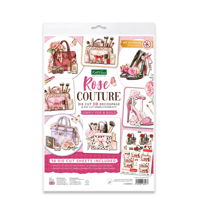 11-DCDRCO10 - Katy Sue Designs - Collection de decoupages et embellissements - Rose Couture - 