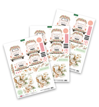 11-DCD755 - Katy Sue Designs - Decoupage 3D pre-decoupe - Just Married - 11-DCD755 - Katy Sue Designs - Decoupage 3D pre-decoupe - Just Married -