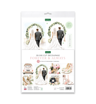 11-DCDFAA12 - Katy Sue Designs - Decoupage 3D pre-decoupe - Forever & Always - 11-DCDFAA12 - Katy Sue Designs - Decoupage 3D pre-decoupe - Forever & Always -