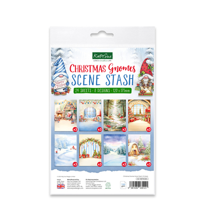 02-10074CGN - Katy Sue Designs - Papiers inserts - Christmas Gnomes Scene Stash - 02-10074CGN - Katy Sue Designs - Papiers inserts - Christmas Gnomes Scene Stash -