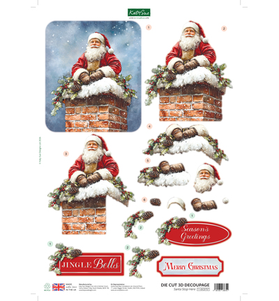 11-DCD757 - Katy Sue Designs - Decoupage 3D pre-decoupe - Santa Stop Here - 11-DCD757 - Katy Sue Designs - Decoupage 3D pre-decoupe - Santa Stop Here -