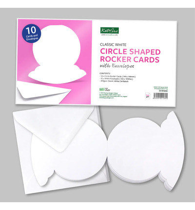 05-10014WSG - Katy Sue Designs - Cartes Circle Rocker et enveloppes - Blanc - 05-10014WSG - Katy Sue Designs - Cartes Circle Rocker et enveloppes - Blanc -