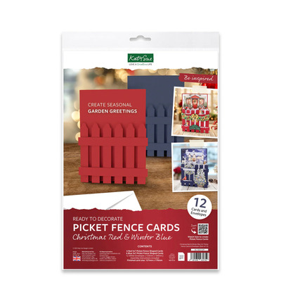 05-10031CPF - Katy Sue Designs - Cartes Picket Fence et enveloppes - Christmas Red & Winter Blue 5x7 - 05-10031CPF - Katy Sue Designs - Cartes Picket Fence et enveloppes - Christmas Red & Winter Blue 5x7 -
