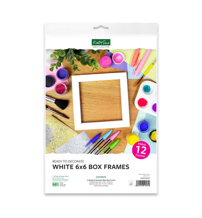 13-BOX158CWC - Katy Sue Designs - Cadres boites - Blanc 6x6 - 13-BOX158CWC - Katy Sue Designs - Cadres boites - Blanc 6x6 -