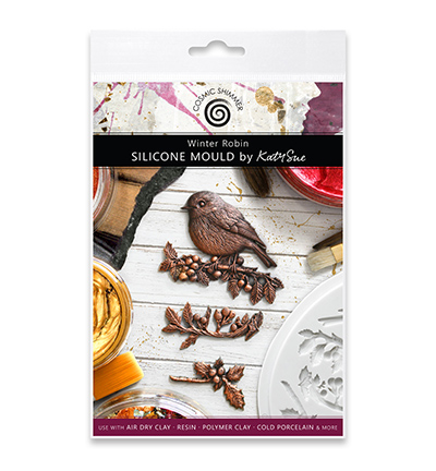 CE0168-CS - Katy Sue Designs - Moule en silicone - Winter Robin by Katy Sue - CE0168-CS - Katy Sue Designs - Moule en silicone - Winter Robin by Katy Sue -