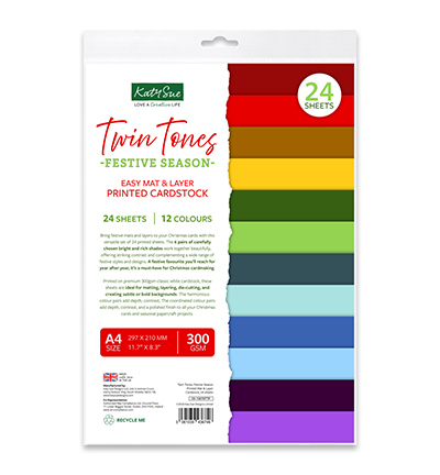 03-10078TTF - Katy Sue Designs - Twin Tones: Festive Season Printed Mat and Layer - Printed Cardstock 03-10078TTF - Katy Sue Designs - Twin Tones: Festive Season Printed Mat and Layer - Printed Cardstock