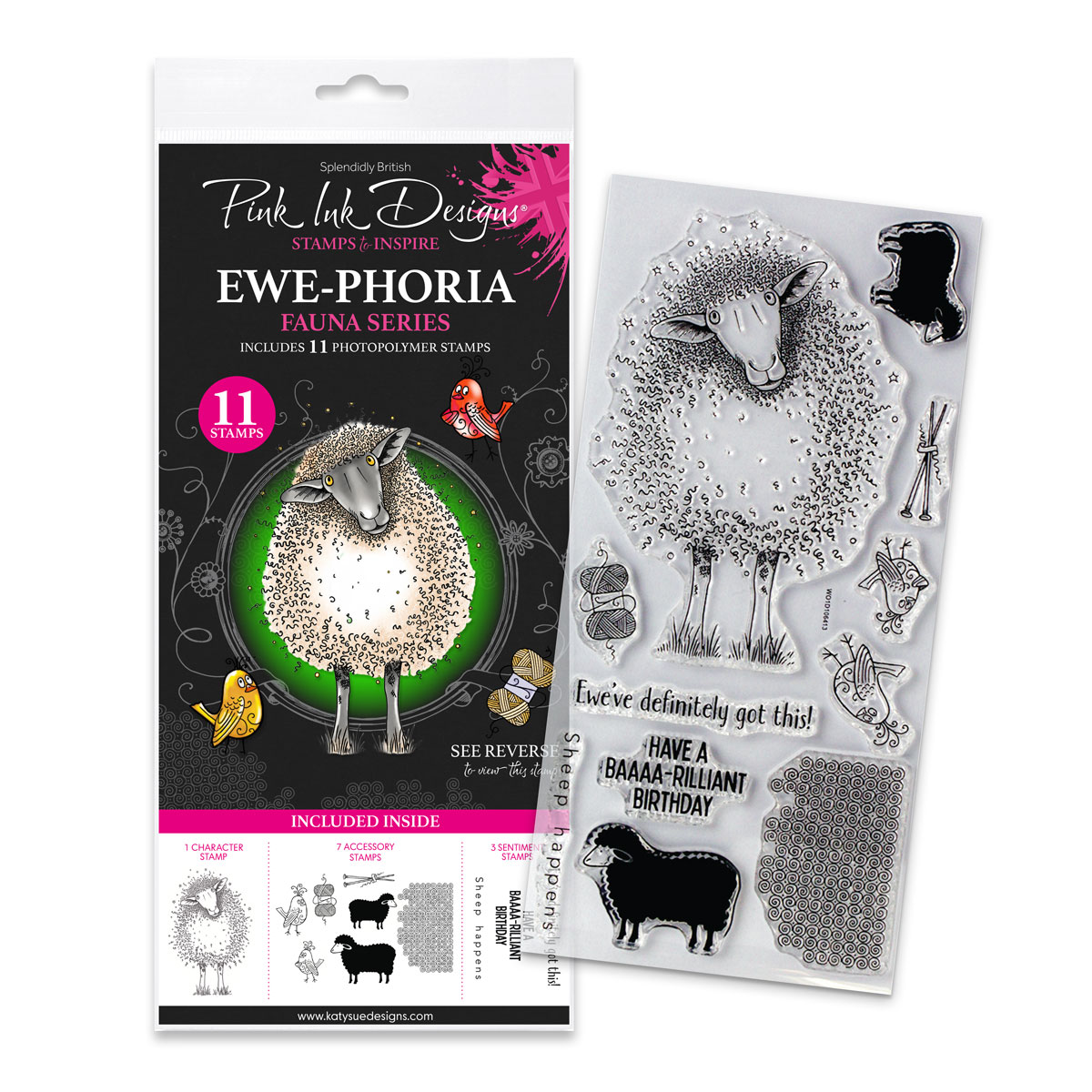 07-0015-PI - Pink Ink Designs - Ewe-Phoria Sheep - 