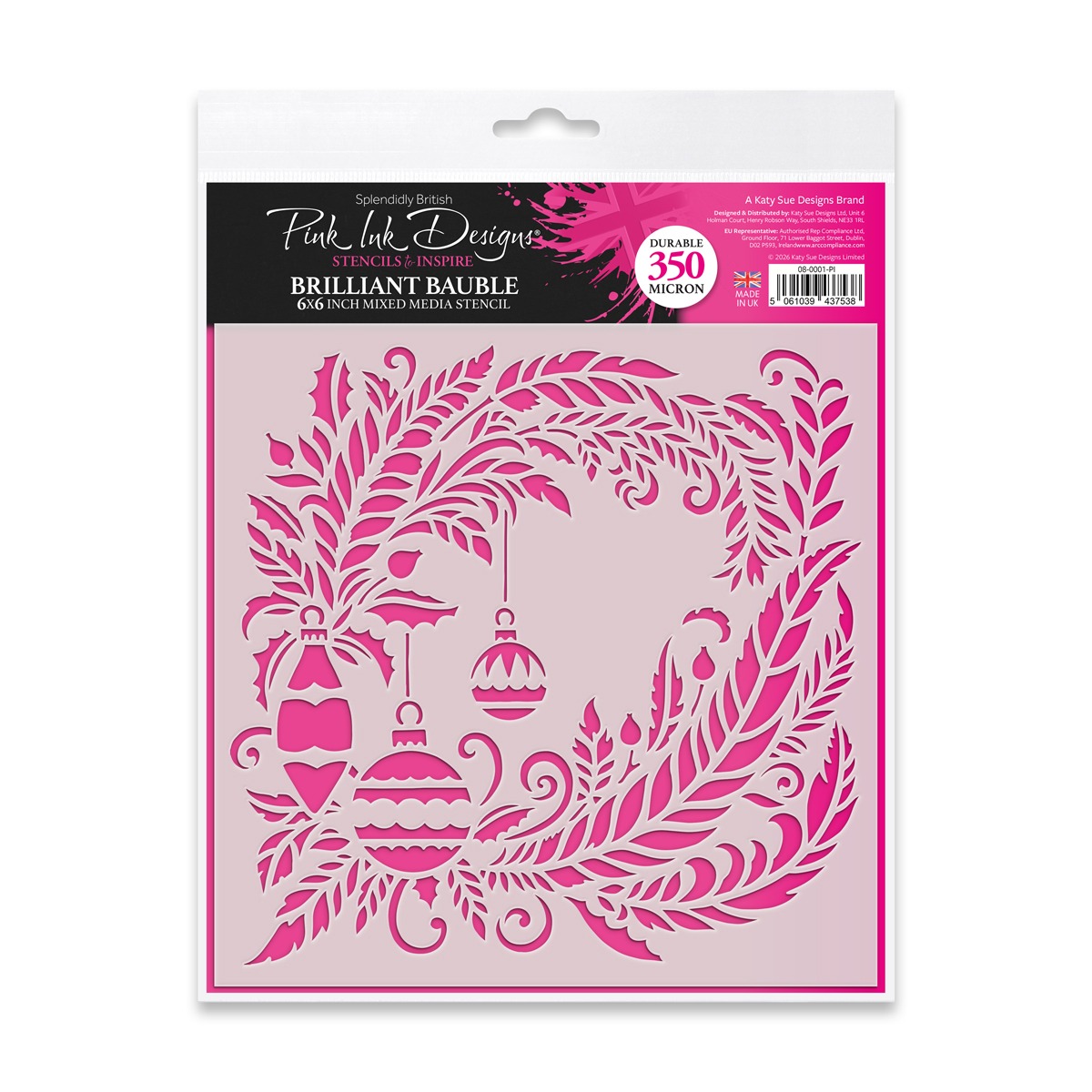 08-0001-PI - Pink Ink Designs - Brilliant Bauble Stencil - 