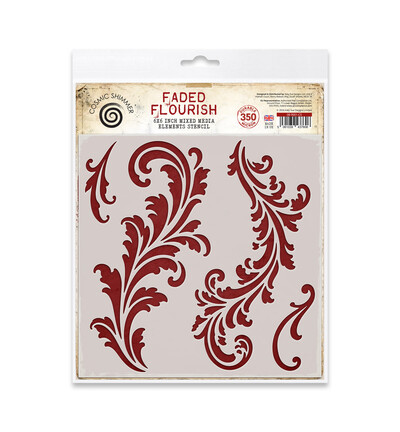 08-9001-CS - Cosmic Shimmer - Faded Flourish Stencil - 