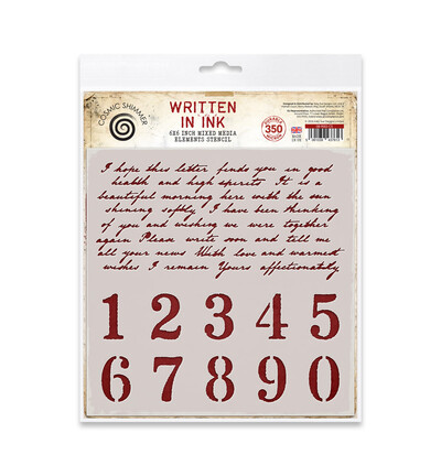 08-9002-CS - Cosmic Shimmer - Written In Ink Stencil - 