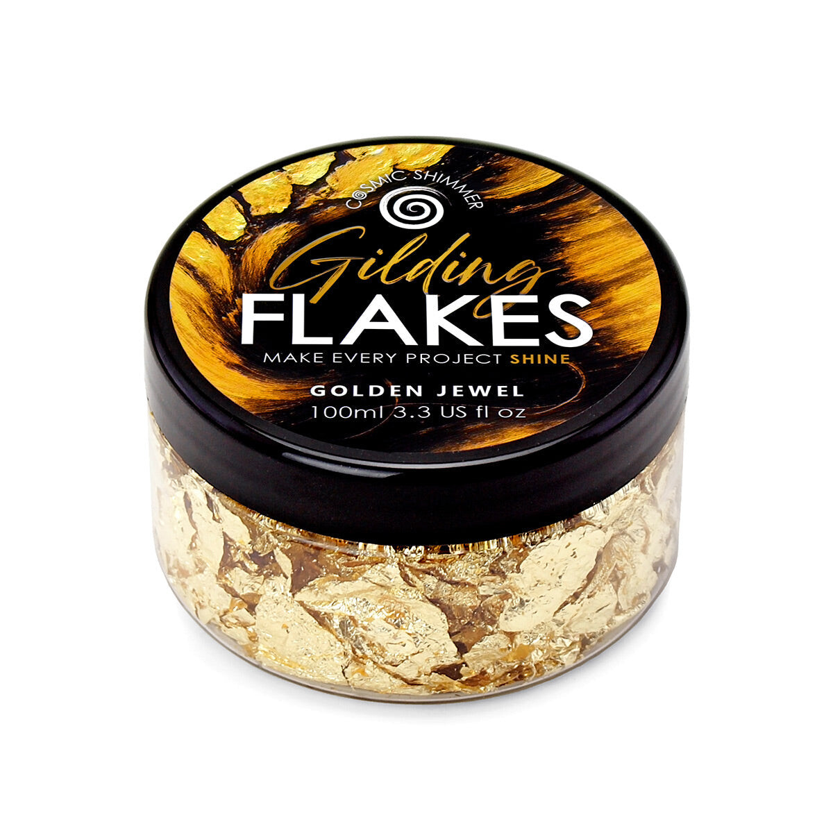 32-GF001-100 - Cosmic Shimmer - Gilding Flakes - Golden Jewel 100ml - Gilding Flakes