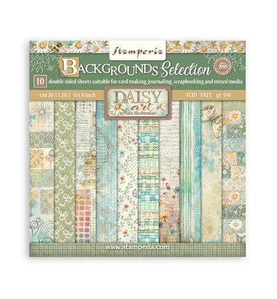 SBBS139 - Stamperia - Small Pad, Backgrounds Selection Daisy Art - SBBS139 - Stamperia - Small Pad, Backgrounds Selection Daisy Art -