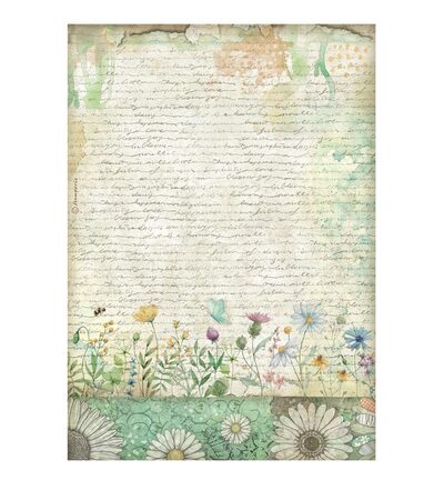DFSA41098 - Stamperia - Handmade letter with flowers - DFSA41098 - Stamperia - Handmade letter with flowers -