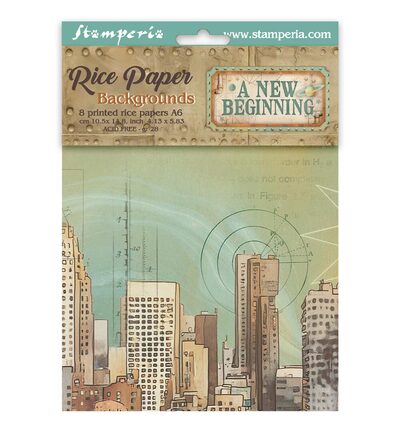 DFSAK6052 - Stamperia - Fonds papier de riz A6 set de 4 - 