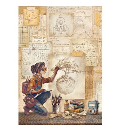 DFSA41105 - Stamperia - Papier de riz A4 emballé - 