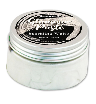K3P61A - Stamperia - Pâte Glamour Blanc étincelant 100ml - 