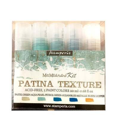 KE55 - Stamperia - Peinture Patina Texture 5x20ml - 