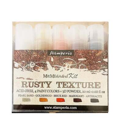 KE56 - Stamperia - Peinture Rusty Texture 5x20ml - 