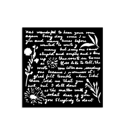 KSTDS20 - Stamperia - Pochoir 12x12cm Motif écriture - 
