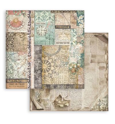SBB1142 - Stamperia - Stamperia Papier Recto-Verso – Gardens of Time Mixed Patterns - 