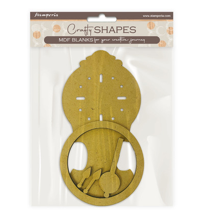 KLSM82 - Stamperia - Stamperia Crafty Shapes – Gardens of Time Pendulum Clock - 