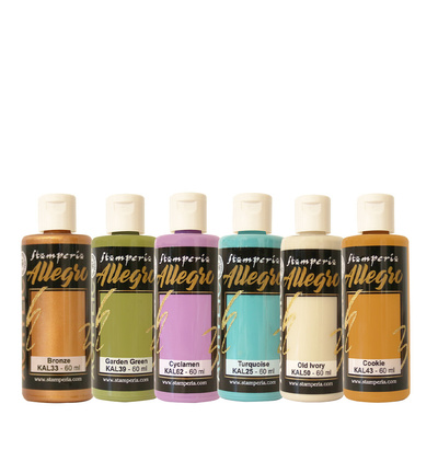 KALKIT72 - Stamperia - Stamperia Sélection Allegro Paint – Gardens of Time 6 Colours - 
