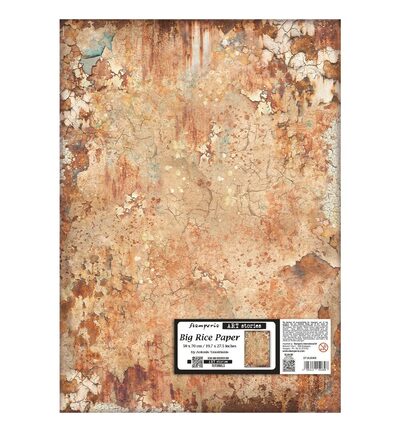 DFSAJB009 - Stamperia - Stamperia Papier Riz 50 x 70 cm – Gardens of Time Rusty Pattern - 