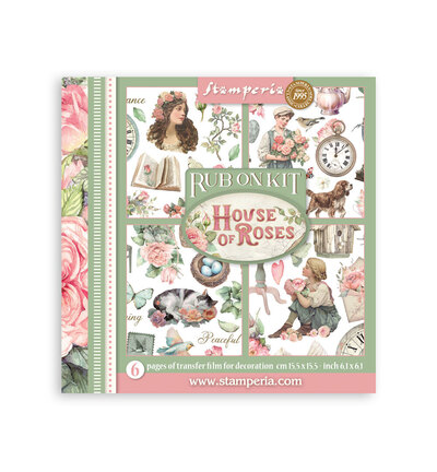 DFLRBX13 - Stamperia - Stamperia Kit Rub-On – House of Roses - DFLRBX13 - Stamperia - Stamperia Kit Rub-On – House of Roses -