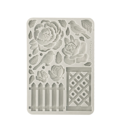 KACMA559 - Stamperia - Stamperia Moule en Silicone A5 – House of Roses Fence - KACMA559 - Stamperia - Stamperia Moule en Silicone A5 – House of Roses Fence -