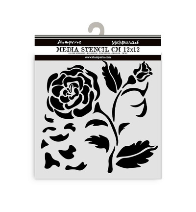 KSTDS36 - Stamperia - Stamperia Pochoir Épais 12 x 12 cm – House of Roses Big Rose - KSTDS36 - Stamperia - Stamperia Pochoir Épais 12 x 12 cm – House of Roses Big Rose -