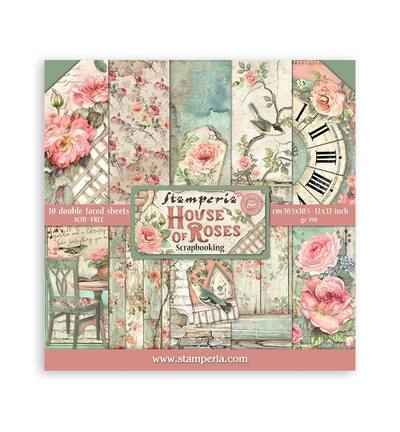 SBBL66 - Stamperia - Stamperia Grand Bloc Papier – House of Roses - SBBL66 - Stamperia - Stamperia Grand Bloc Papier – House of Roses -