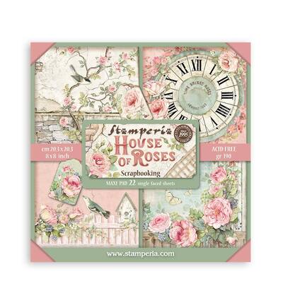 SBBSXB11 - Stamperia - Stamperia Petit Bloc Papier Simple Face – House of Roses - SBBSXB11 - Stamperia - Stamperia Petit Bloc Papier Simple Face – House of Roses -