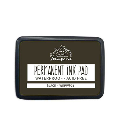 WKPWP01 - Stamperia - Create Happiness Permanent Ink pad - Black - 