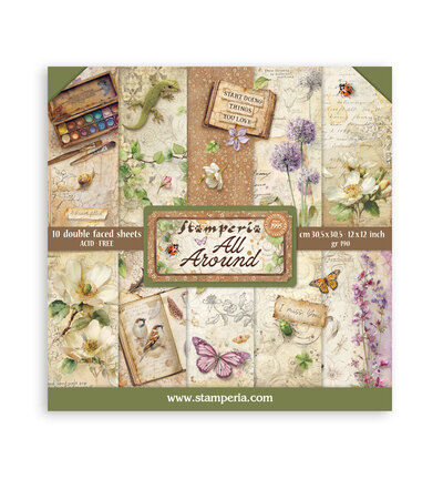 SBBL187 - Stamperia - Stamperia Bloc papier 12x12 – All Around - 