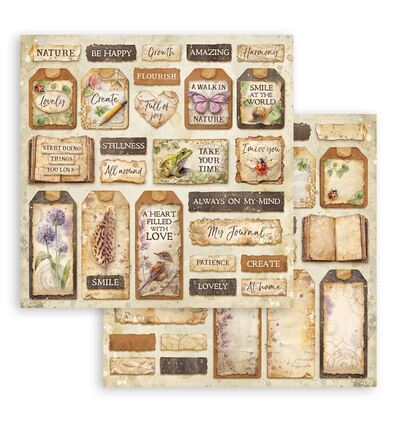 SBB1151 - Stamperia - Stamperia Papier recto-verso – All Around Tags - 