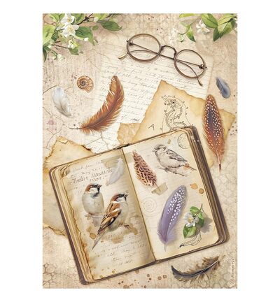DFSA41118 - Stamperia - Stamperia Papier de riz A4 – All Around Book - 