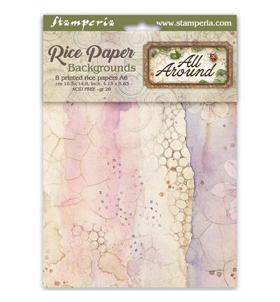 DFSAK6054 - Stamperia - Stamperia Papier de riz fonds A6 – All Around - 