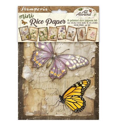 DFSA6X06 - Stamperia - Stamperia Mini papier de riz A6 – All Around - 