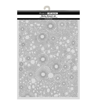 KSTDA3017 - Stamperia - Stamperia Pochoir A3 – All Around Rings - 