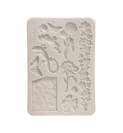 KACMA611 - Stamperia - Stamperia Moule en silicone – All Around Flowers and Leaves - 
