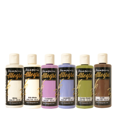 KALKIT73 - Stamperia - Stamperia Set peinture Allegro – All Around 6 couleurs - 