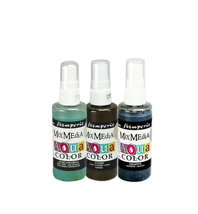 KAQXAR - Stamperia - Stamperia Set Aquacolor – All Around 3 couleurs - 