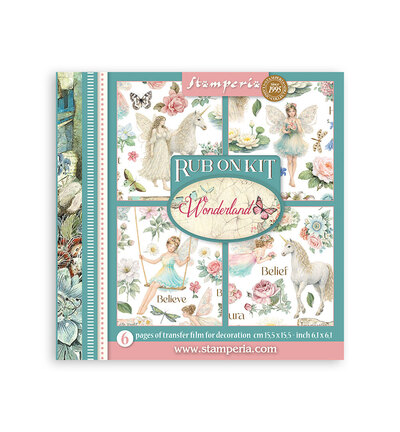 DFLRBX15 - Stamperia - Stamperia Kit Rub-On – Wonderland - 